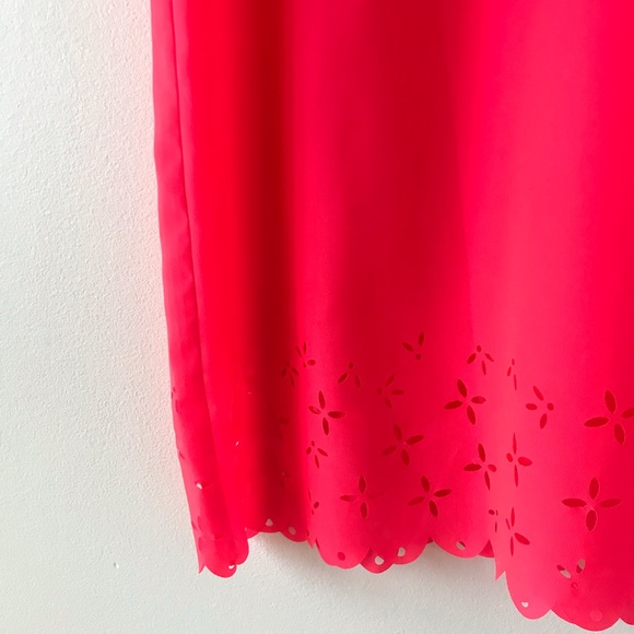 J Crew hot pink t shirt with cut out details - Picture 2 of 11